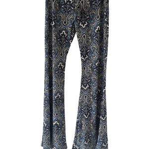 🌹FASHIONOMICS Women's Boho Print Solid Stretchy Bell Bottom Flare Palazzo Pants